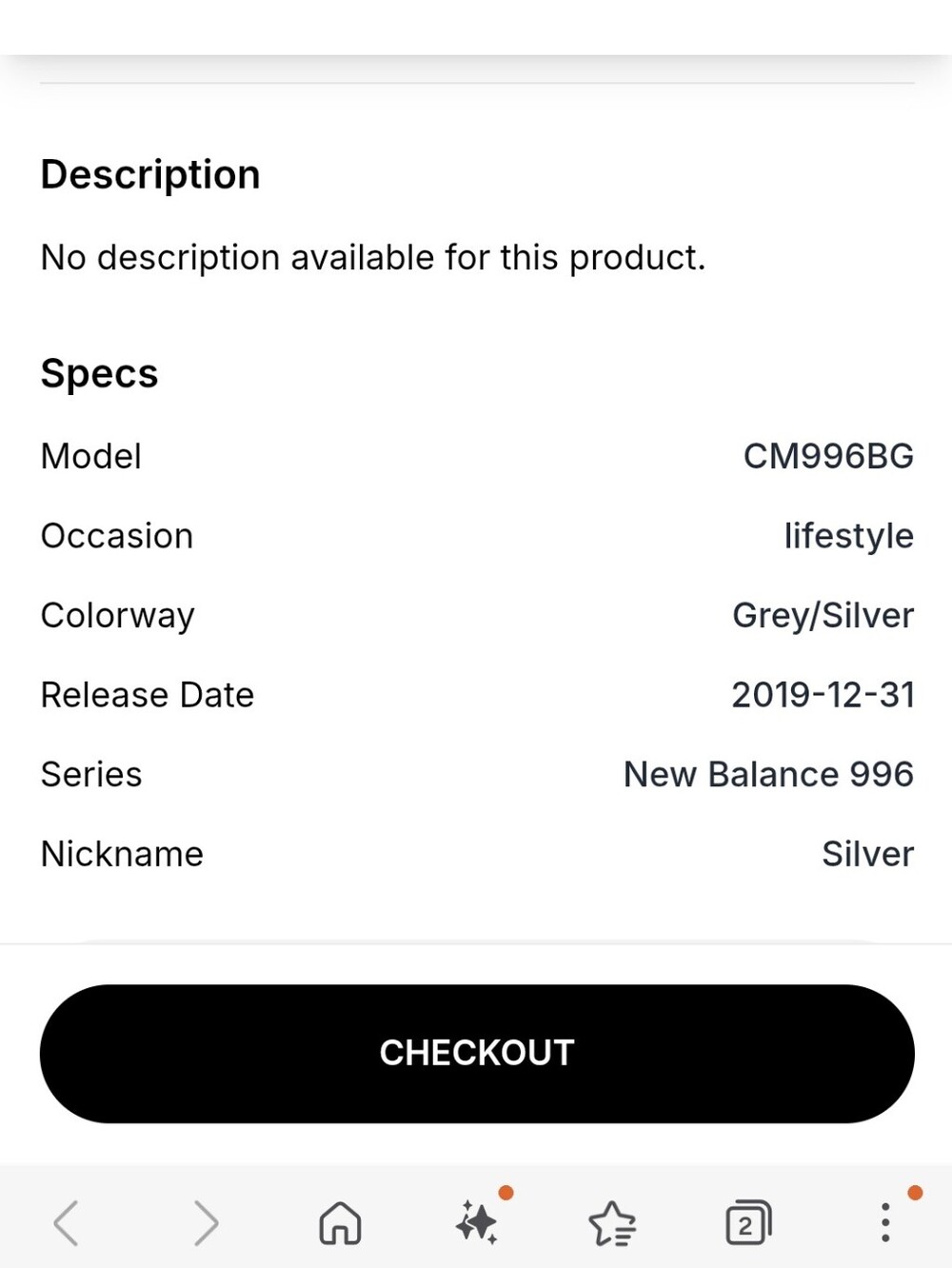 New Balance 996 'Grey Silver' CM996B Size 8 Women/ 6.5 Men D $122 NEW - Picture 7 of 16